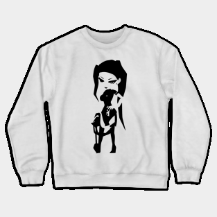 Rakshasa minimal silhouette white Crewneck Sweatshirt